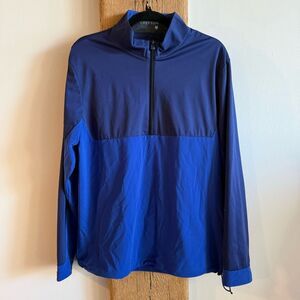 Greyson Golf Pullover Jacket Comanche‎ 1/2 Zip Water Proof Blue Navy $225 Sz M